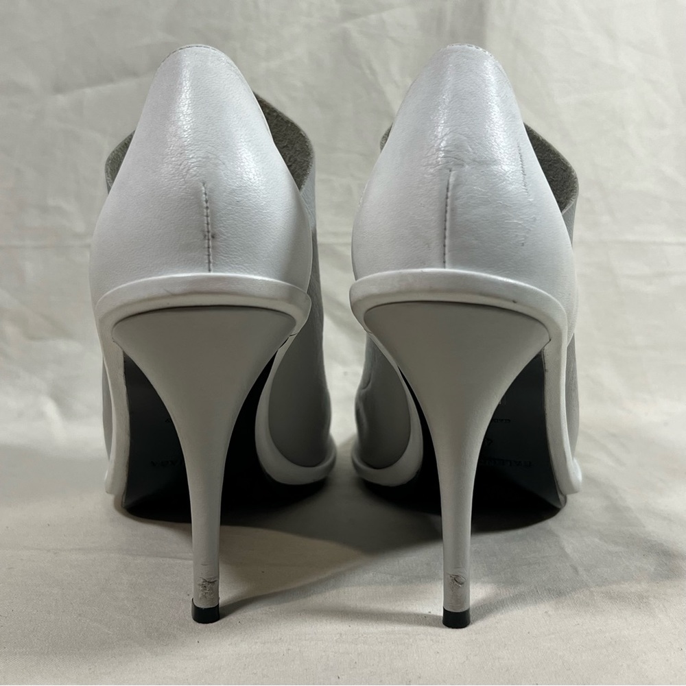 BALENCIAGA Paris Glove Leather Pump Booties Open Toe Two Tone Size 40 US 9 - Picture 6 of 13